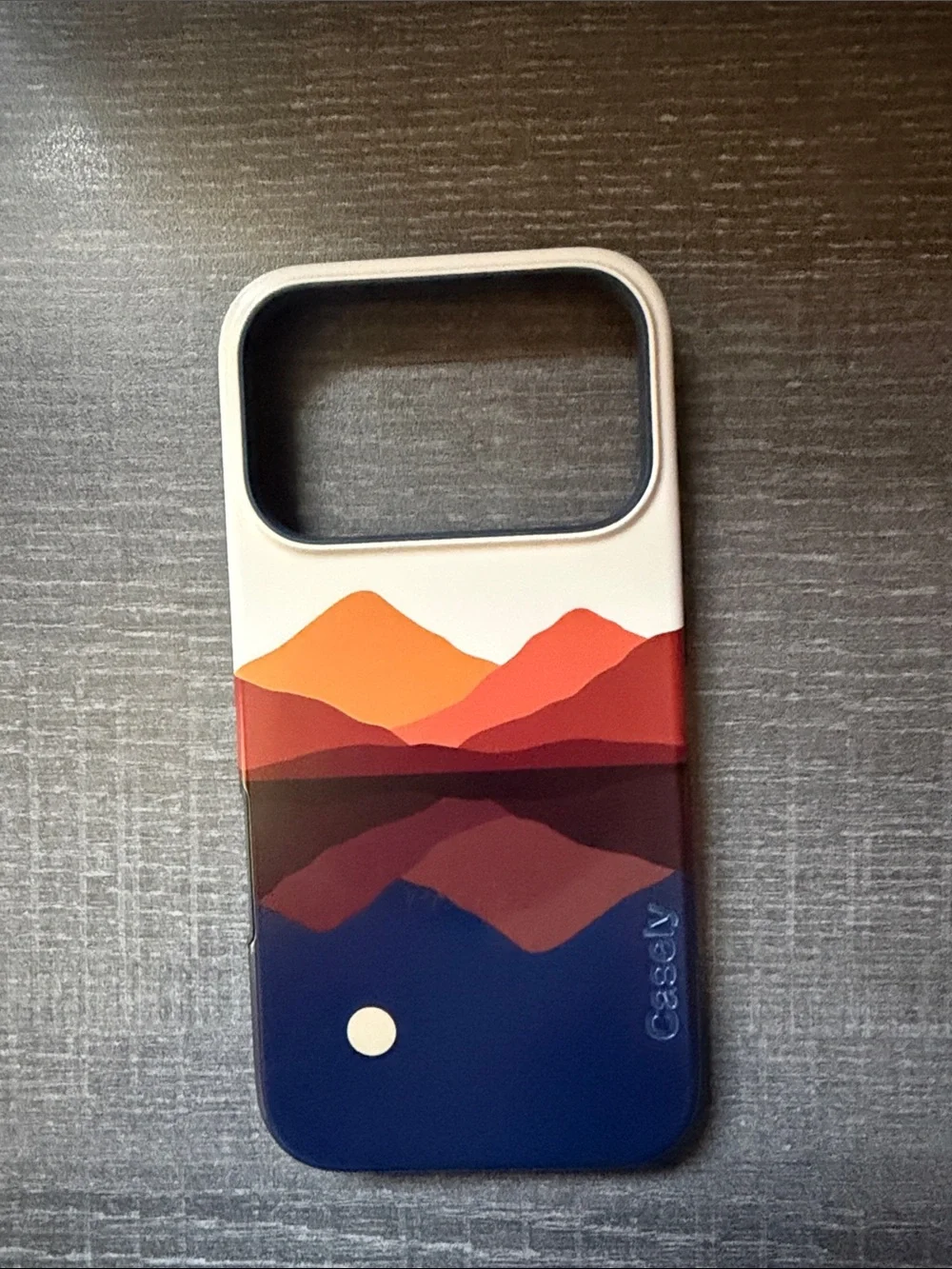 Casely day and night color block mountain iPhone 17 pro Phone Case